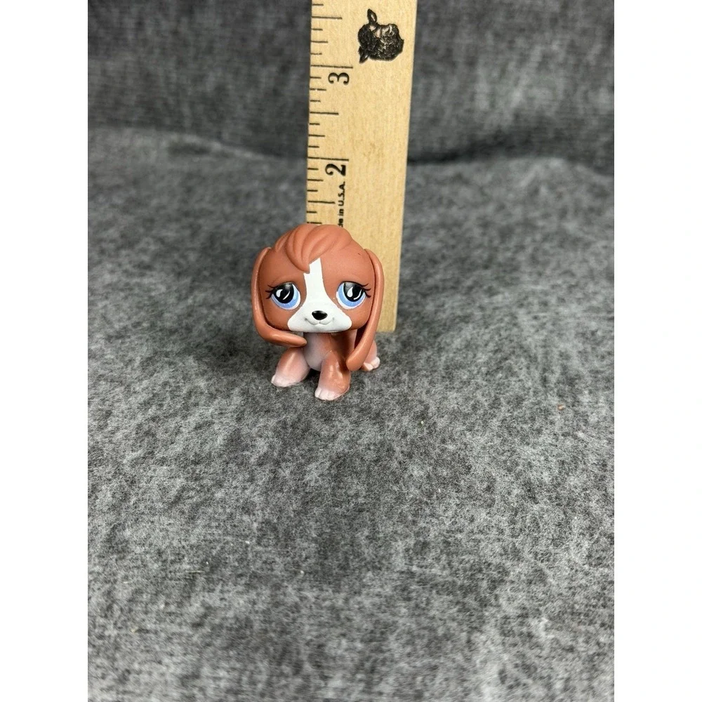 Hasbro Littlest Pet Shop‎ Brown Dog Beagle #567 Figure 2007 Blue Eyes LPS Toy
